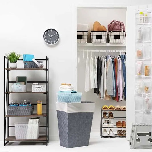 4-Tier Dakota Black & Brown Industrial Modern Bookshelf, 49"