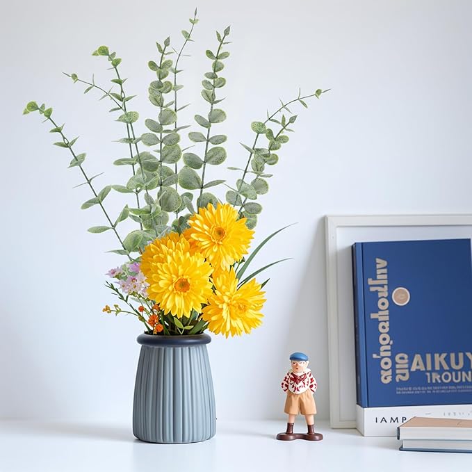 20pcs Eucalyptus Stems Artificial Eucalyptus Leaves Stems Artificial Fake Flowers for Home Office