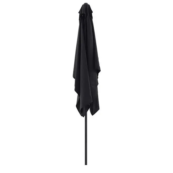 Black Crank Rectangle Patio Umbrella, 6.5x10ft