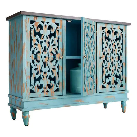 Northfield 3-Door Distressed Cabinet