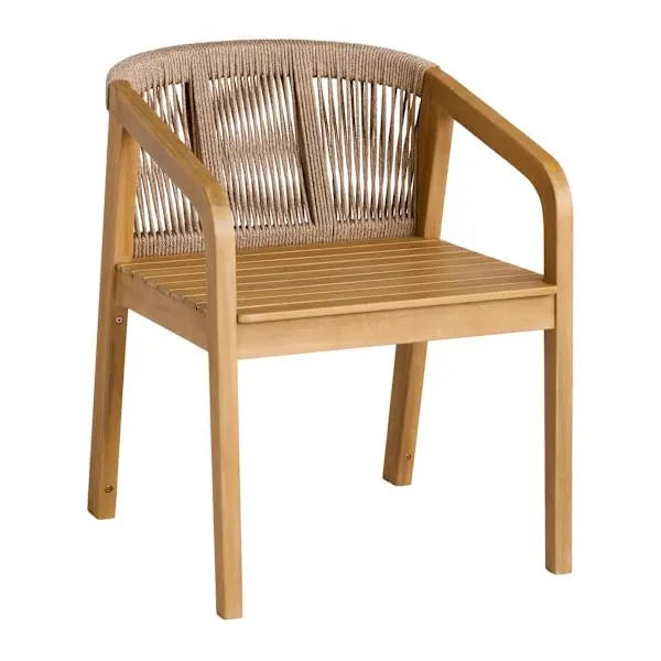 Haven Blond Acacia Wood Dining Table & Chair 5-Piece Set