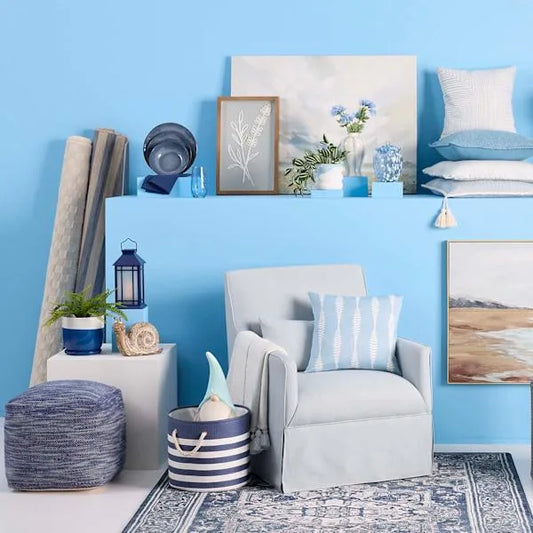 Smith Swivel Accent Chair, Blue