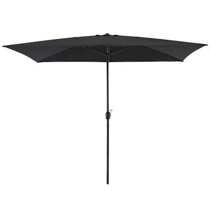 Black Crank Rectangle Patio Umbrella, 6.5x10ft