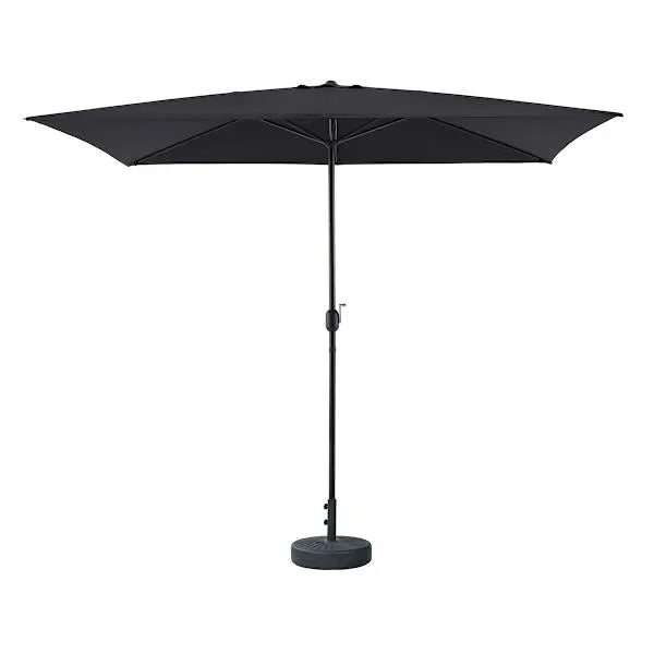 Black Crank Rectangle Patio Umbrella, 6.5x10ft