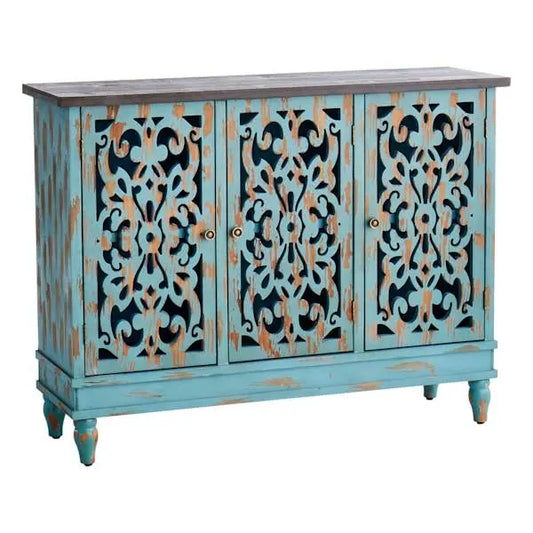 Northfield 3-Door Distressed Cabinet