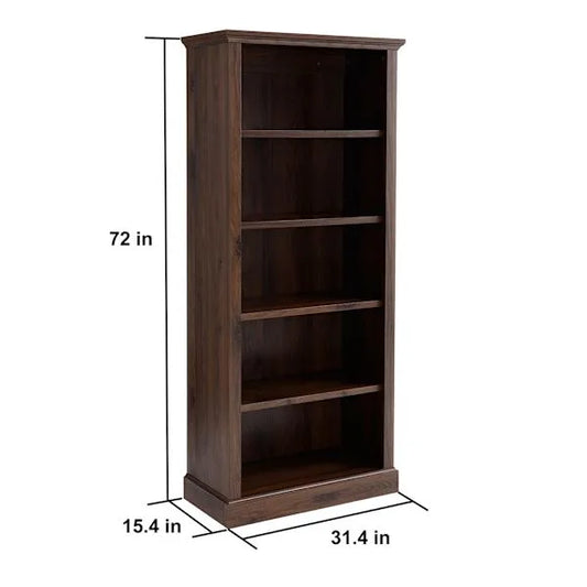 Lorraine Wooden Shelf, Walnut Finish