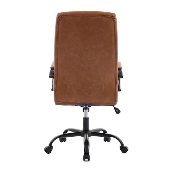 Matthew Faux Leather Office Chair, Cognac