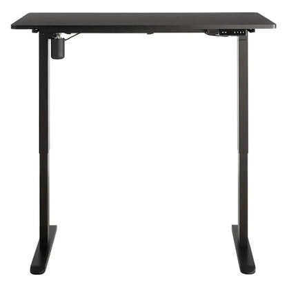 Owen wood & Metal Adjustable Office Desk, Black