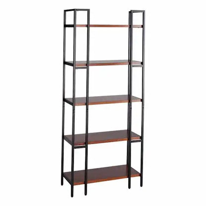 Parkview 5-Tier Metal & Wood Veneer Bookshelf