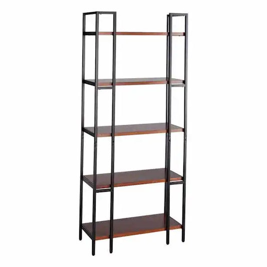 Parkview 5-Tier Metal & Wood Veneer Bookshelf