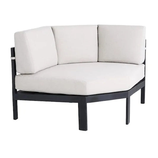 Soho Black Steel Patio Corner Chair