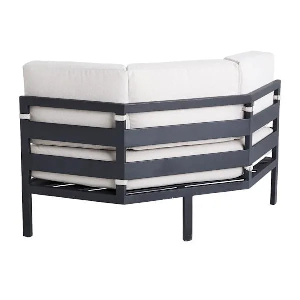 Soho Black Steel Patio Corner Chair