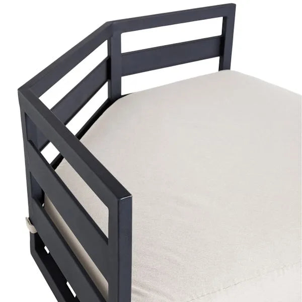 Soho Black Steel Patio Corner Chair