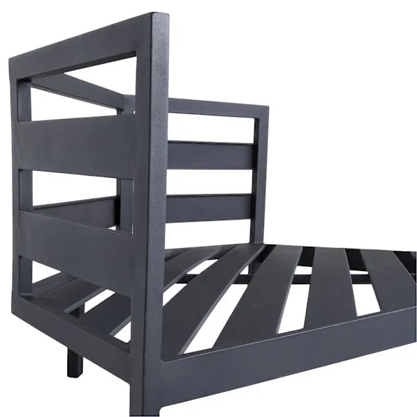 Soho Black Steel Patio Corner Chair